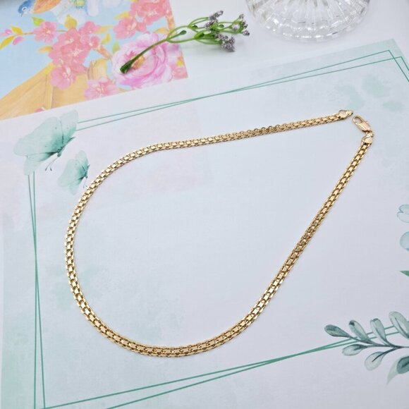 Chunky Rose Gold Chain Necklace, 24 Inch, Gold Plated Over Brass, XPNL0107 - Picture 10 of 12